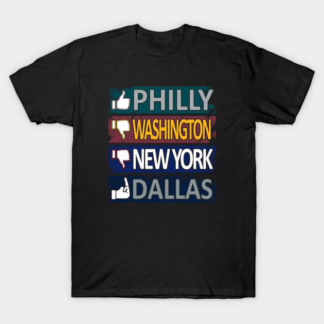 Philadelphia Pro Football - Funny East Rivals T-Shirt by FFFM